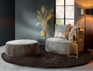 Divanetto rotondo grigio Adele Room108