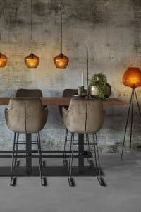Tavolo da bar in legno con sgabello Max grigio (81 cm)