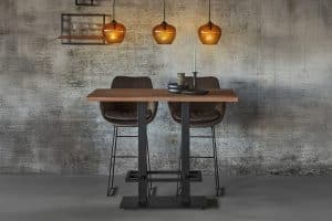 Sgabello da bar alto grigio Max (81 cm) con gambe a slitta per tavolo da bar